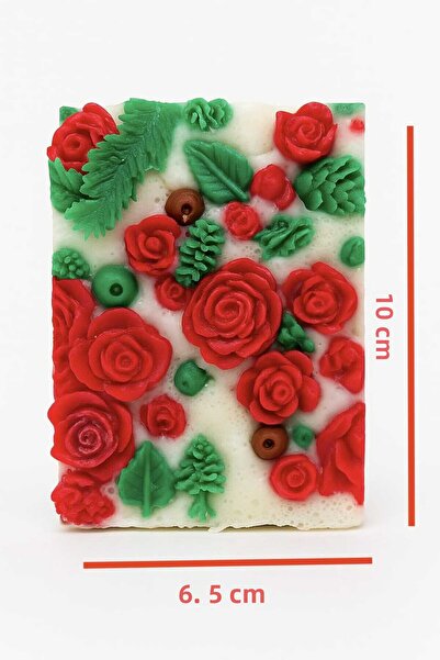 SOO SOAP Handmade Gift Decorative Soap Slic with Winter Garden Theme, Christmas Gift