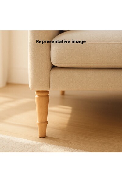 NZB Natural Wood Leg Unpainted Raw Cylinder Furniture Armchair Sofa Leg Including Metal Bracket Bohemian 20 cm