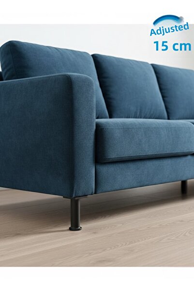 MH MiniHediye Adjustable Support Leg Furniture Sofa Seat Booster Adjustable 15 cm Black Heightening Feet