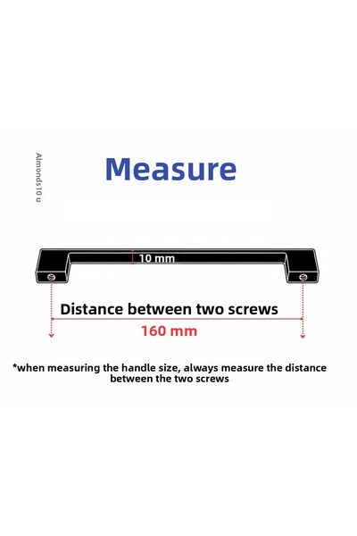 Badem10 Bridge 10 Pcs Black Metal Handle 160 mm Furniture Drawer Cabinet Door Handle Durable Handle Handles Black