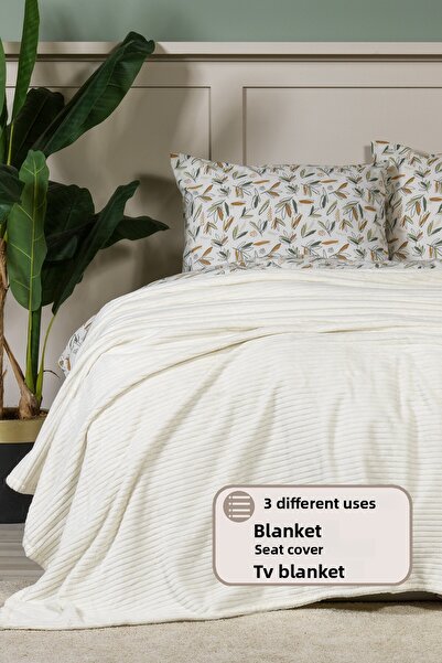 Elart Κουβέρτα Anna Διπλή Κρέμα Wellsoft (180x220 cm)