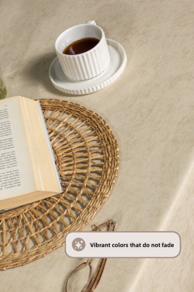 Elart Soft Velvet Tablecloth Rectangular (150X220 cm) Stone