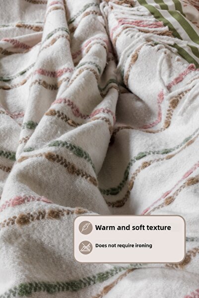 Elart Arden Blanket Single Size Cotton (160X220 cm) Beige