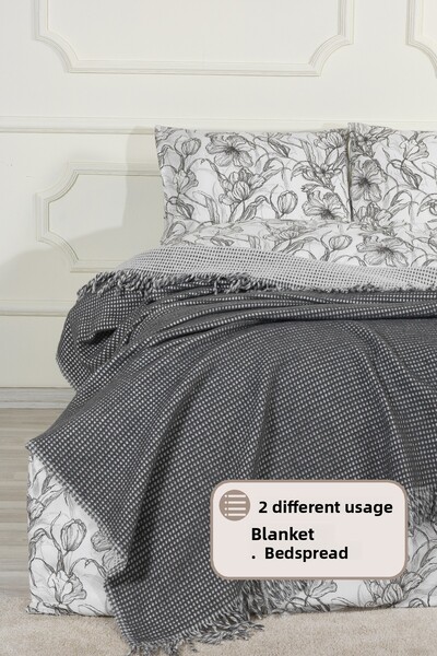Elart Carlos Blanket Double Waffle (200X220 cm) Anthracite