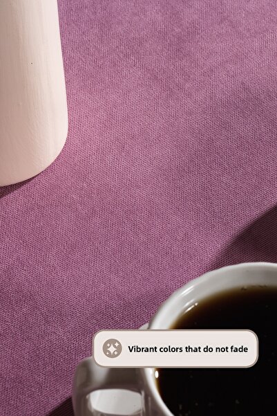 Elart Soft Velvet Tablecloth Rectangular (150X220 cm) Dusty Rose