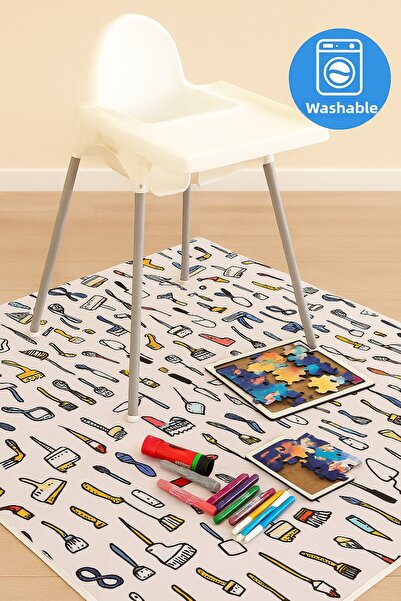 SafeMom غطاء نشاط للأطفال قابل للغسل |   غطاء كرسي الرضاعة للرسم والنزهات |  ...