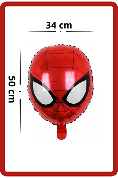FESTİLO بالون شخصية سبايدر مان من الفويل على شكل رأس 50×34 سم متوافق مع الهيليوم
