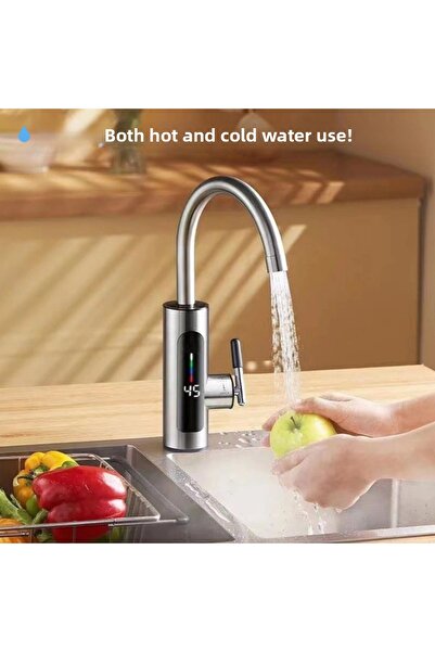 MultiZone 3000W Instant Heating Electric Kitchen Water Heater Faucet Stainless Steel Hot Cold