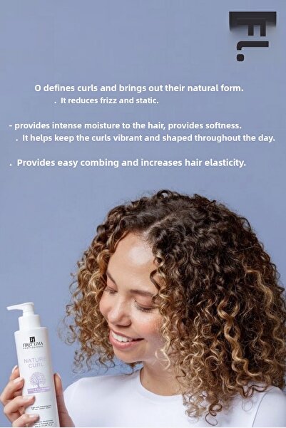 First Lima Professional Natural Curl Enhancing Leave-In Cream for Curly & Wavy Hair