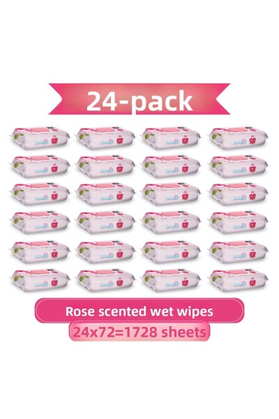 Paddlers مناديل مبللة برائحة الورد 1728 منديل (24×72) - علبة