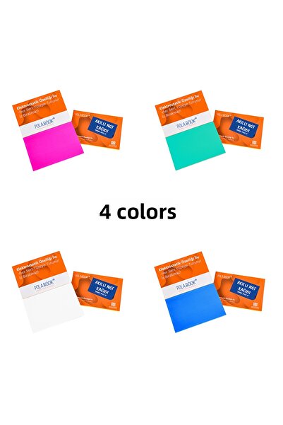 POLABOOK Electrostatic 4 Color Set Smart Memo Paper 7X10Cm - 50 Sheets Pmtb