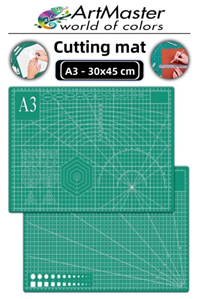 Artmaster A3 Cutting Mat 1 Piece 30X45 cm Double-Sided Drawing Mat Cutting Pa...