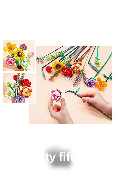 Loz Decorative and Collectible Flower Bouquet 456 Pieces Flower Model Building Kit Fflz-1658