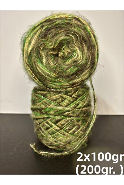 Ana&Kuzusu İplik Verde, maro, crem elit moher, boucle cu sclipici (înfășurat ...