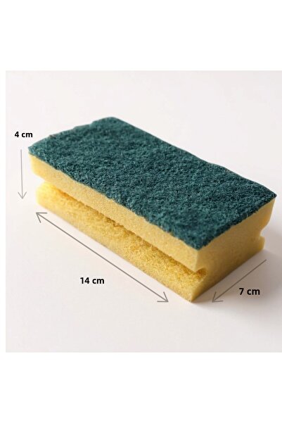 Technow Jumbo Large Size Vip Quality 14 X 7 cm Corrugated Dish Sponge 5 Pieces