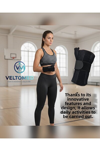 Veltomed دعامة معصم مزدوجة الجوانب - مثبت معصم بدعم تقويمي |   دعامة من الألو...