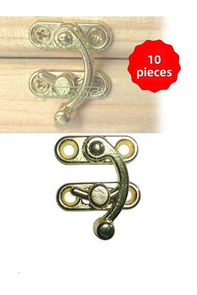 sywoods قفل عين القوس الصغير باللون الأصفر 10 قطع صندوق علبة ومشبك غطاء 20 × ...