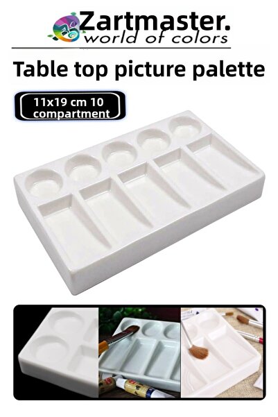 Artmaster Paleta de pictură pentru birou 10 compartimente 1 bucată 11x19 cm P...