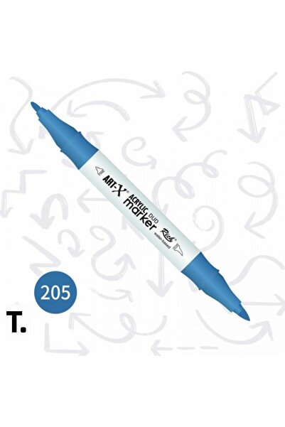 Rich قلم تحديد أكريليك من آرت-إكس، قلم مزدوج الجوانب رقم: 205