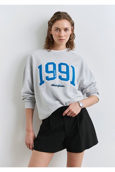 Mavi 1991 Printed Gray Sweatshirt 1S10361-87033