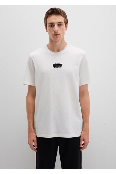 Mavi Black White T-Shirt Regular Fit / Regular Cut 0612873-70057