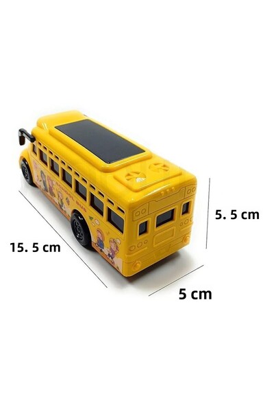 Brother Toys 3D Lighted School Bus Sound Friction Toy Bus 15.5 cm