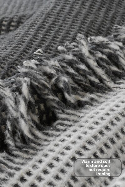 Elart Carlos Blanket Double Waffle (200X220 cm) Anthracite