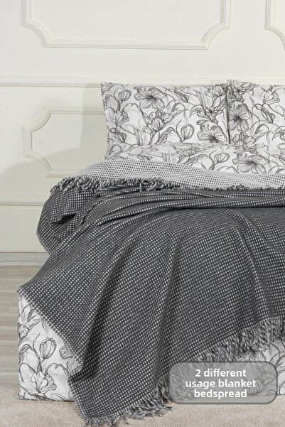 Elart Carlos Blanket Double Waffle (200X220 cm) Anthracite
