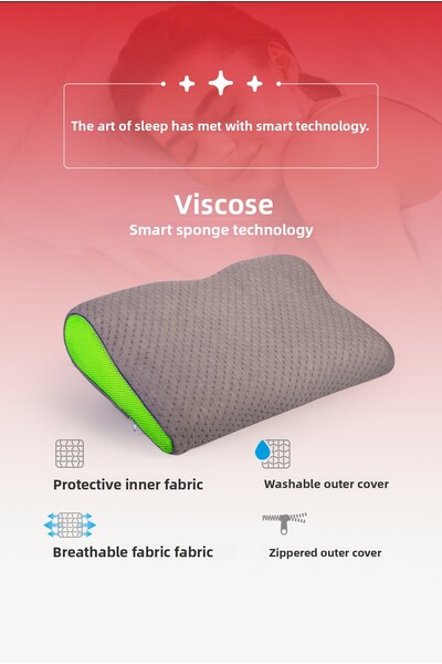 PUFYMAX Visco Orthopedic Sleeping Pillow, Spine-Friendly Neck Support Pillow, Low Lying Pillow