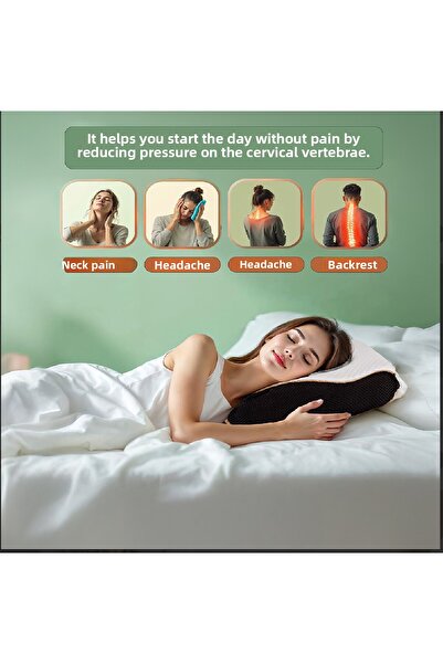 PUFYMAX Visco Orthopedic Pillow, Spine-Friendly Neck Support Pillow, Neck Straightening Pillow Replacement Cover Gift