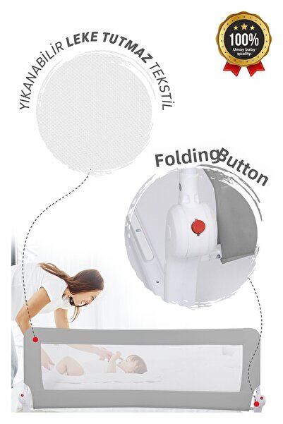 Umaybebek Umay 150x65 Cm Bed Barrier, Bed Railing,