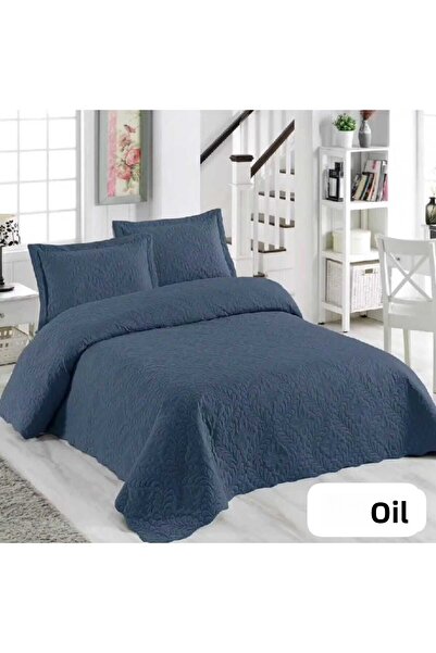 YÜNTEKS Örtüm Ivy Sarmaşık Double Microfiber Quilted Bedspread Petrol