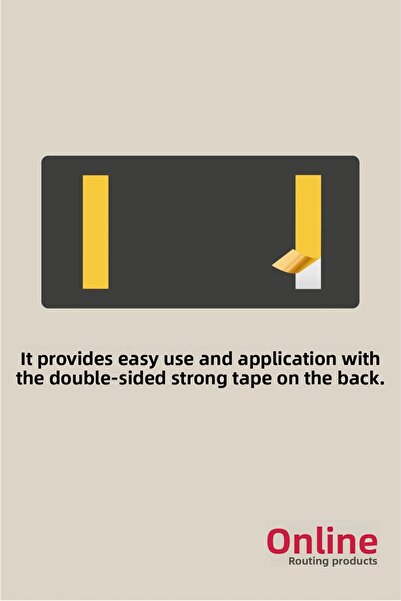 Yönline 2 Pieces Black Glossy Plexiglass with Gold Detail 13X7 cm Door Number Self-Adhesive