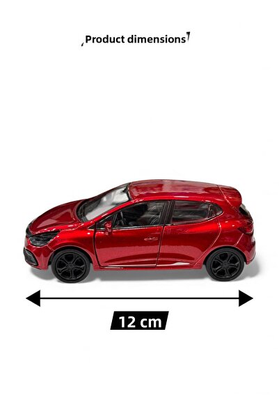 YILDIRIM OYUNCAK 1:18 Scale Collectible Metal Toy Car 12cm - Renault Clio Sport Model with Openable Doors