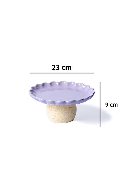 Le murano Fungo Footed Pastry Cake Presentation Plate 23 cm |   Purple