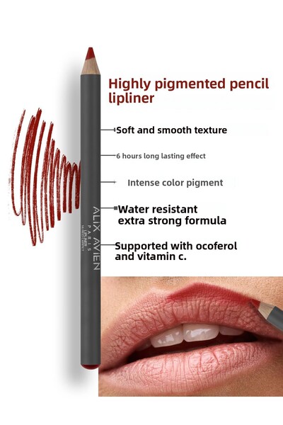 Alix Avien قلم تحديد الشفاه المرطب الذي يدوم طويلاً ولا ينكسر - قلم تحديد الش...