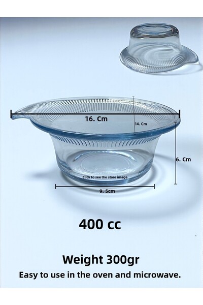 Paşabahçe Borcam Souffle Bowl Shaped Stylish Heat-Resistant Atom Cake Dessert Oven Microwave Bowl 400Cc 2Pcs