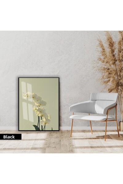 Harikabirev Hari̇kabi̇rev | Soft | Pean Green-White Orchid Model | Framed Gla...
