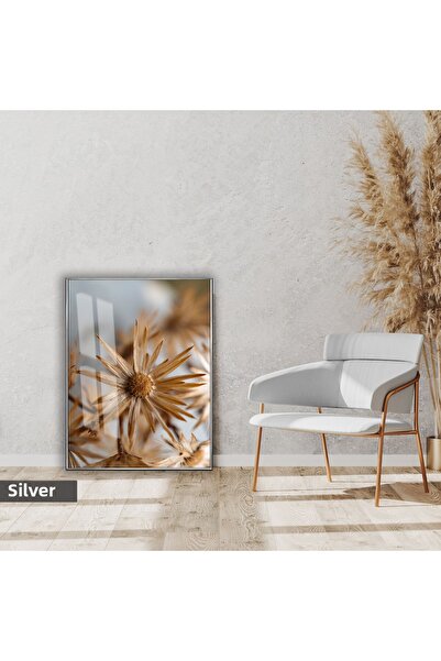 Harika bir ev | Soft |   Dry Flower Model |   Framed Glass Table Single Vertical