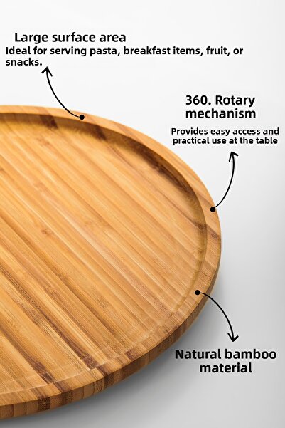 Bambum Lily Rotating Serving Plate Large