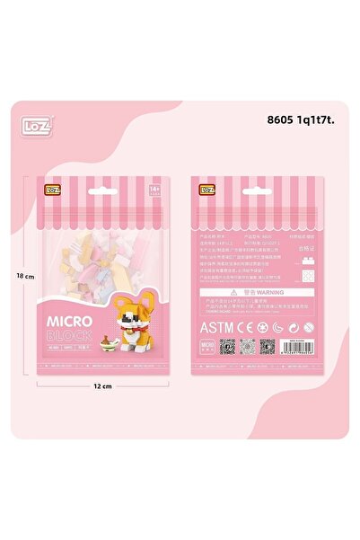 Loz 8605 Micro Block - Corgi Dog Patterned Bag