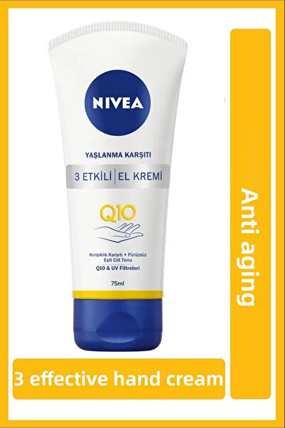 NIVEA Q10 Anti-Aging 3 Effective Hand Care Cream 75ml, Uv Filter, Moisturizer...