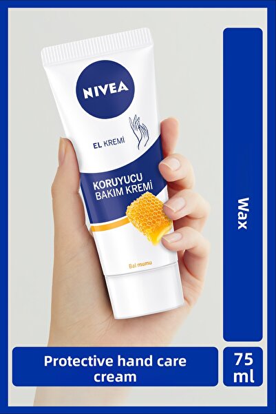 NIVEA Protective Hand Care Cream Beeswax 75ml, Moisturizing, Soft Skin, Rose ...