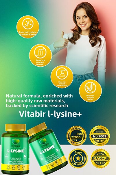 vitabir مجمع فيتامينات طبيعي من إل-ليسين 180 قرص (3 أشهر)