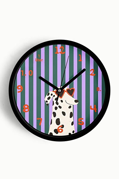 JHAAR ساعة حائط حديثة على شكل كلب دلماسي - ساعة حائط لغرفة الأطفال - 25 سم - ...