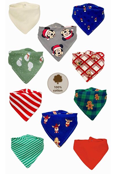 Lumos Trade New Year's Themed 100% Cotton Double Layer Baby Scarf Set - Baby ...