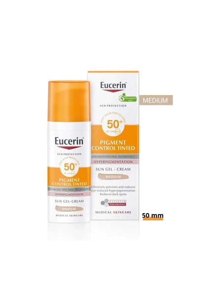 Eucerin Tinted Pigment Control Colored Dark Tone Sunscreen for Face Spf50+ 50 ml