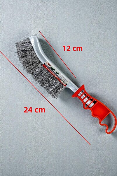 MH MiniHediye Plastic Handle Metal Wire Brush Dirt Rust Barbecue Bbq Grill Multi-Purpose Cleaning Brush 30 mm