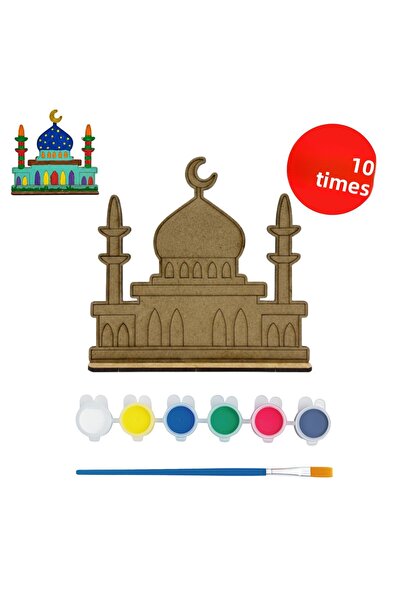 KİDOSE مجموعة أنشطة المسجد الخشبية للأطفال - مجموعة رمضان للحضانة