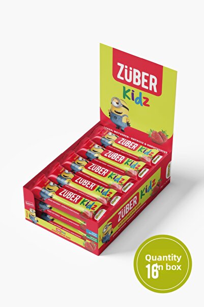 Züber بار فواكه بالفراولة - كيدز 25 جرام × 16 قطعة